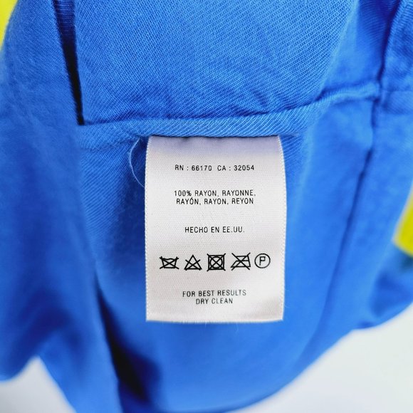 Maeve Colorblock Shift Dress 6 Blue Green ¾ Sleeve USA Made Bright Anthropologie - Picture 6 of 11